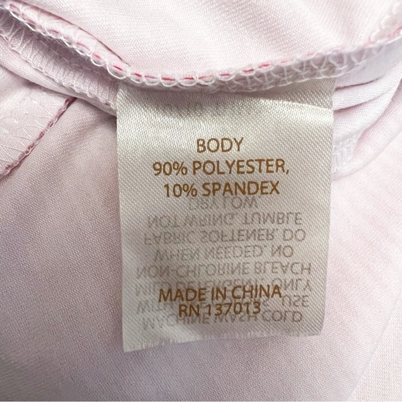 Tehama Pink Striped Racerback Mini Dress Athletic Sleeveless Size Medium - Picture 8 of 8